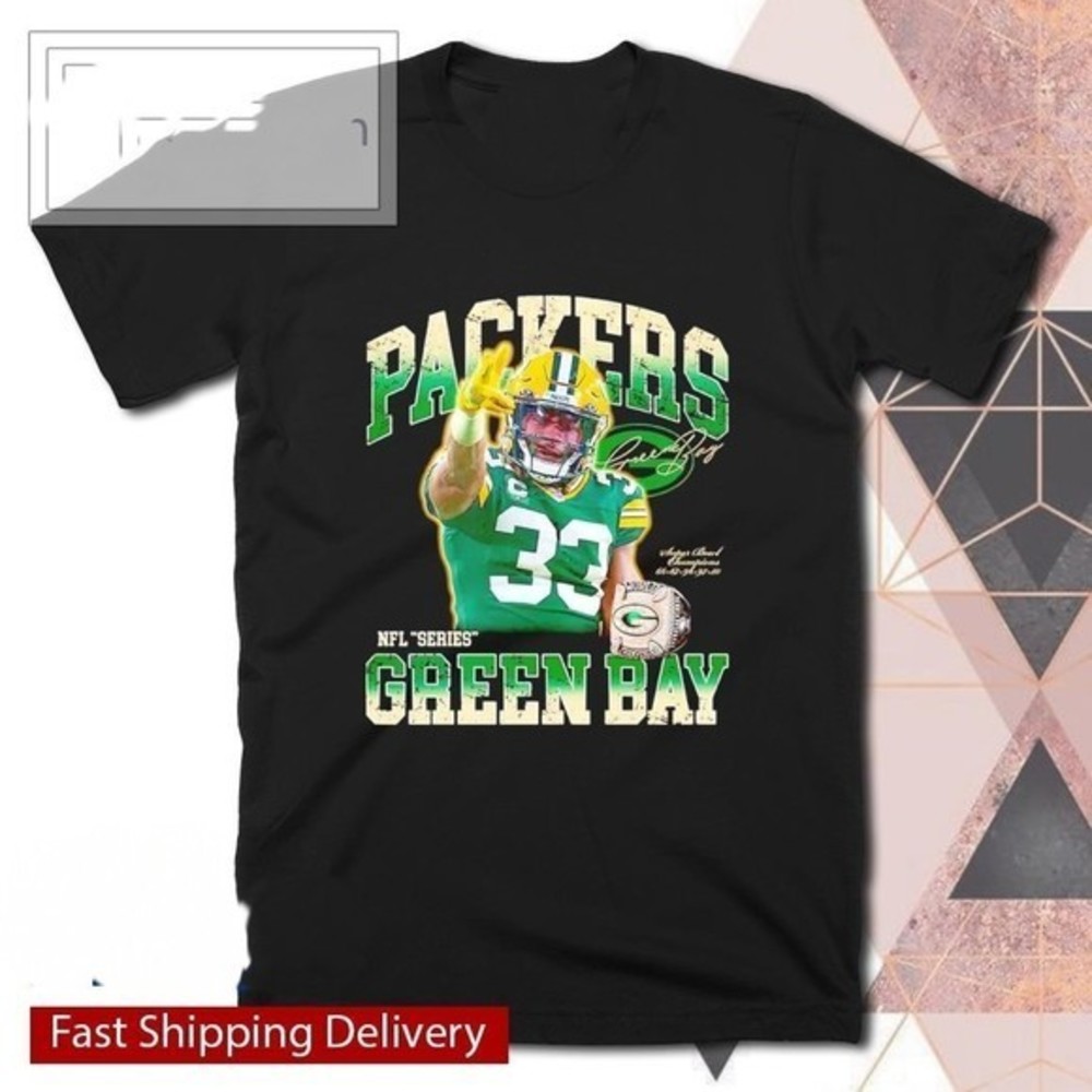 Aaron Jones Packers NFL Series Green Bay T-Shirt